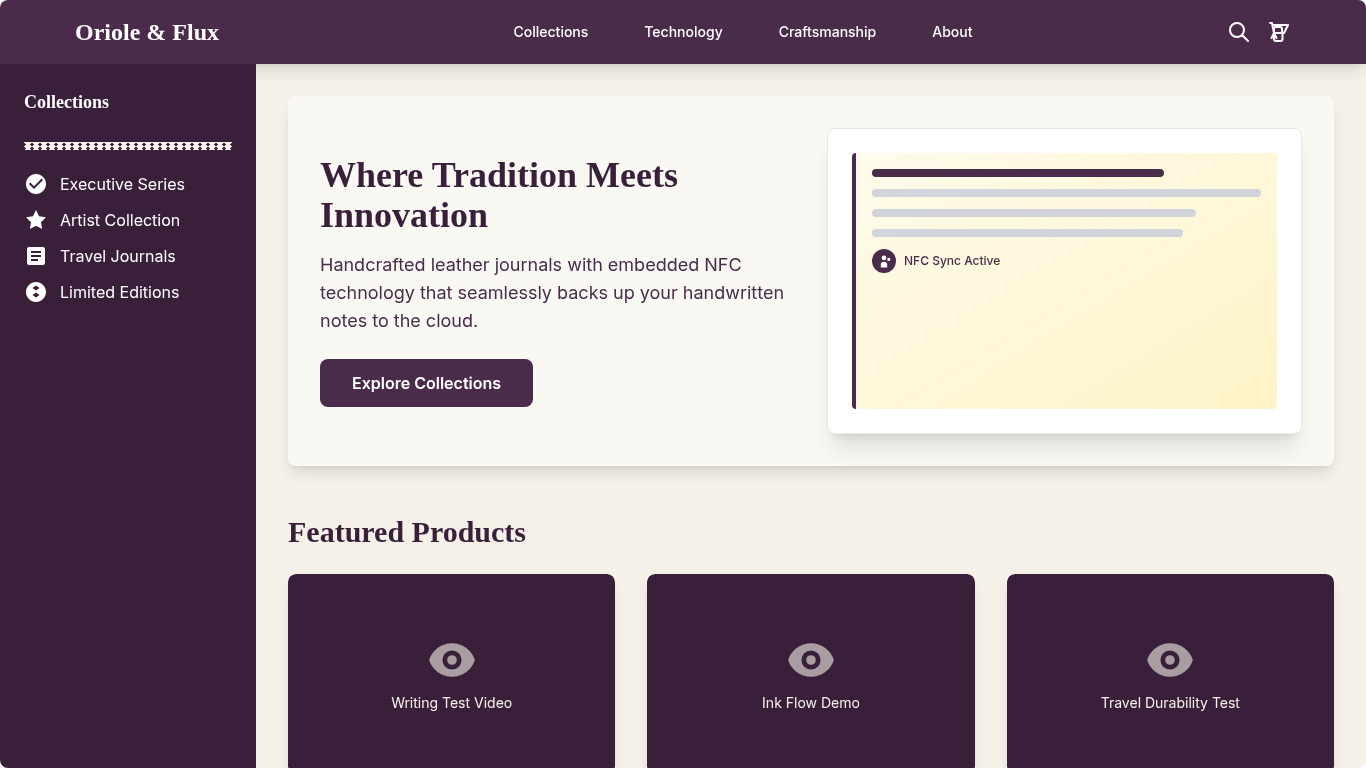 ORIOLE & FLUX - Creative SaaS Platform